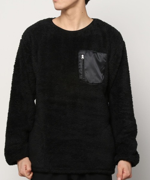 JACKROSE（ジャックローズ）の「WEB限定 JE-CRS0-シェルパフリーストレーナー（スウェット・メンズ・ブラック/グレー・M/L）」の9枚目の写真