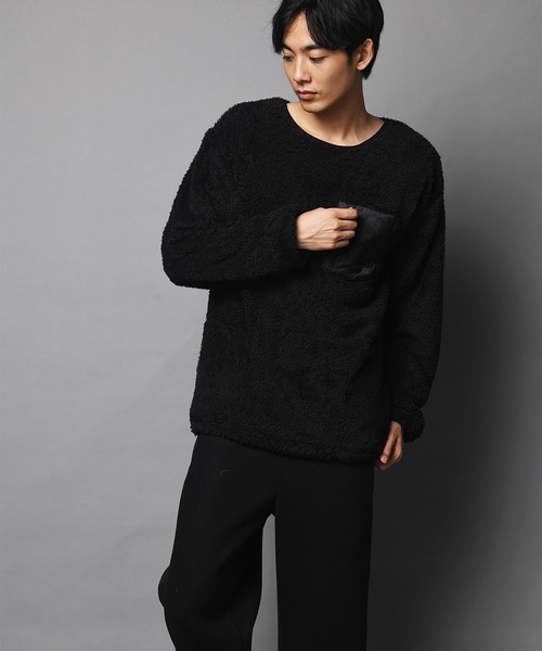 JACKROSE（ジャックローズ）の「WEB限定 JE-CRS0-シェルパフリーストレーナー（スウェット・メンズ・ブラック/グレー・M/L）」の13枚目の写真