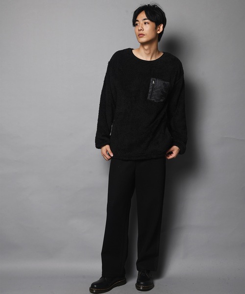 JACKROSE（ジャックローズ）の「WEB限定 JE-CRS0-シェルパフリーストレーナー（スウェット・メンズ・ブラック/グレー・M/L）」の19枚目の写真