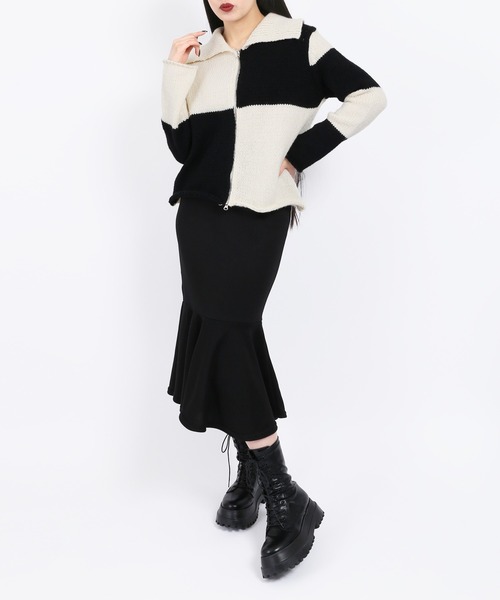 WC(ダブル シー)の「スウェットマーメイドスカート(スカート・レディース・ブラック/グレー・FREE)」の5枚目の写真