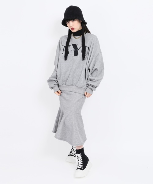 WC(ダブル シー)の「スウェットマーメイドスカート(スカート・レディース・ブラック/グレー・FREE)」の15枚目の写真