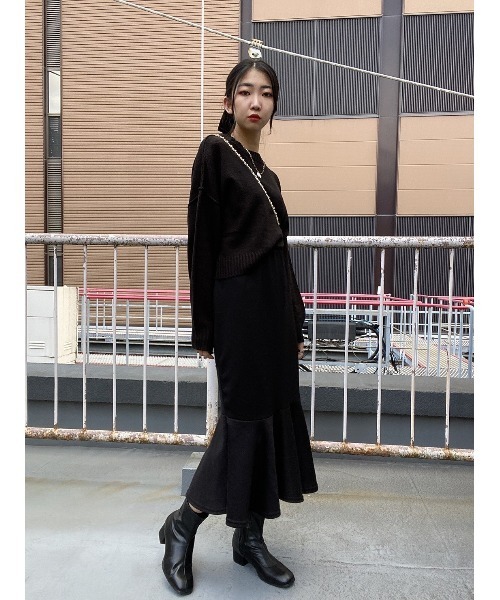 WC(ダブル シー)の「スウェットマーメイドスカート(スカート・レディース・ブラック/グレー・FREE)」の7枚目の写真