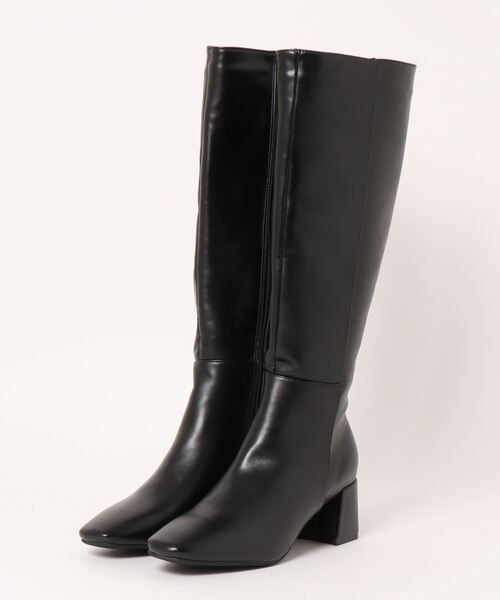natural couture（ナチュラルクチュール）の「ヒールロングブーツ（ブーツ・レディース・ブラック/ブラウン・MEDIUM/LARGE）」の2枚目の写真