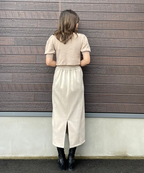 SLURR（スラ―）の「【マシンウォッシャブル】パフスリーブリブニット（ニット/セーター・レディース・ベージュ/ライトベージュ・FREE）」の16枚目の写真