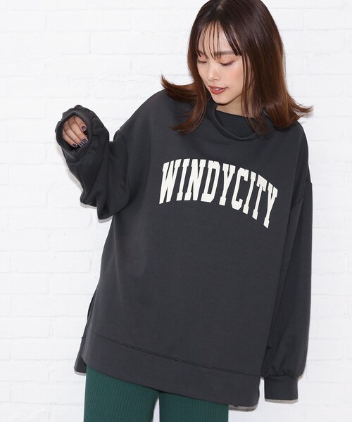 Cutie Blonde(キューティーブロンド)の「◆裏起毛ハイネックBIGチュニック(スウェット・レディース・ブラウン系その他2/ブルー/ライトベージュ/グレー系その他・00)」の15枚目の写真