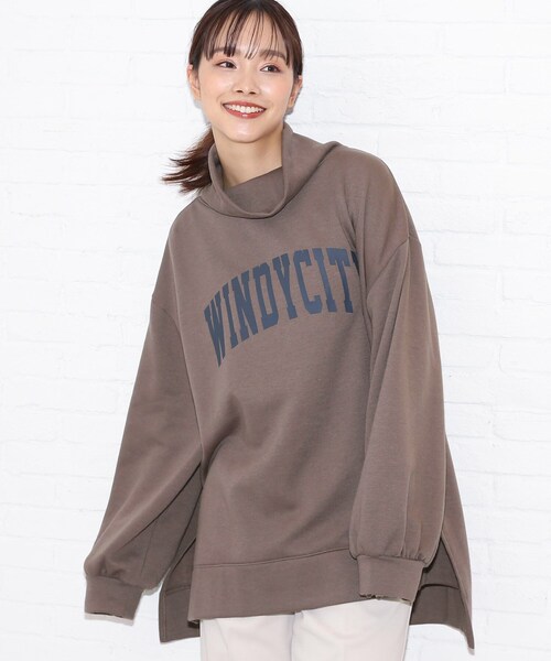 Cutie Blonde(キューティーブロンド)の「◆裏起毛ハイネックBIGチュニック(スウェット・レディース・ブラウン系その他2/ブルー/ライトベージュ/グレー系その他・00)」の13枚目の写真