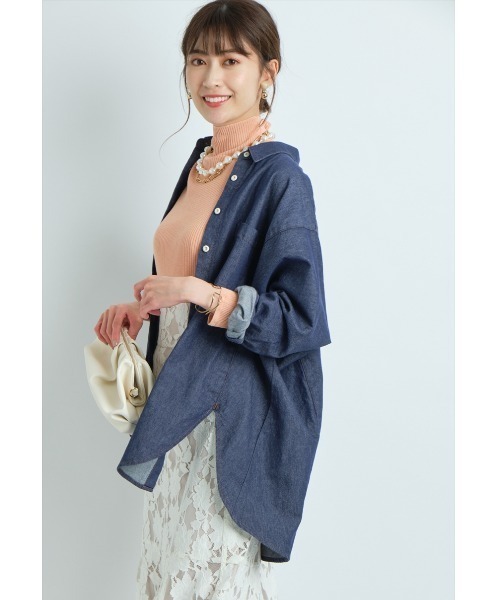 Apuweiser-riche（アプワイザーリッシェ）の「ハイネックシアーニット（ニット/セーター・レディース・ホワイト/グリーン/コーラルピンク/チャコールグレー・2）」の9枚目の写真