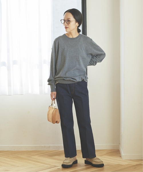 plage(プラージュ)の「【ROBERTO COLLINA/ロベルトコリーナ】SP クルーネックプルオーバー◆(ニット/セーター・レディース・チャコールグレー/ピンク・FREE)」の6枚目の写真