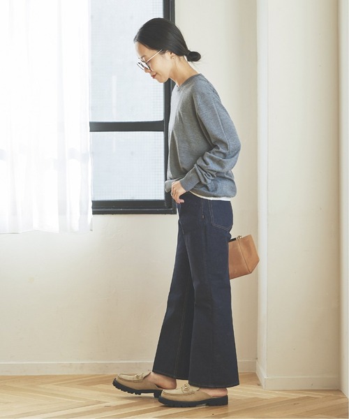 plage(プラージュ)の「【ROBERTO COLLINA/ロベルトコリーナ】SP クルーネックプルオーバー◆(ニット/セーター・レディース・チャコールグレー/ピンク・FREE)」の8枚目の写真