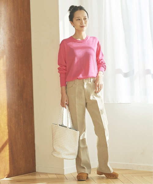 plage(プラージュ)の「【ROBERTO COLLINA/ロベルトコリーナ】SP クルーネックプルオーバー◆(ニット/セーター・レディース・チャコールグレー/ピンク・FREE)」の12枚目の写真