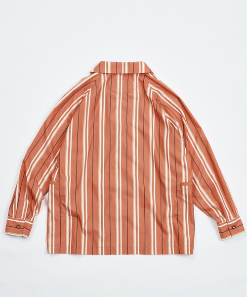 AlexanderLeeChang(アレキサンダーリーチャン)の「AlexanderLeeChang アレキサンダーリーチャン / STRIPE SEO-L SHIRTS セオエルストライプシャツ / AC022202(シャツ/ブラウス・メンズ・オレンジ/ネイビー/ブルー・3/2)」の7枚目の写真