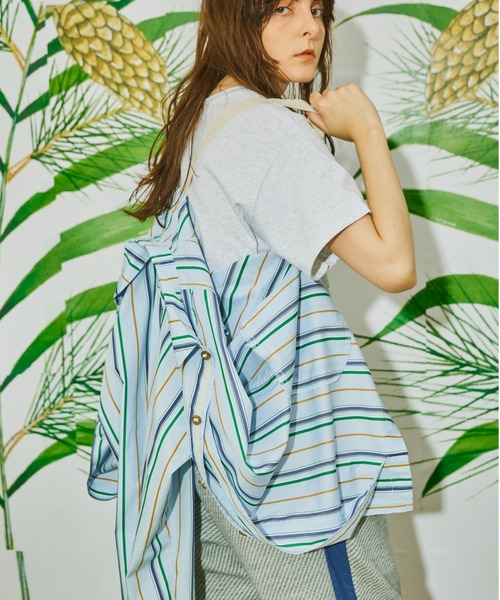 AlexanderLeeChang(アレキサンダーリーチャン)の「AlexanderLeeChang アレキサンダーリーチャン / STRIPE SEO-L SHIRTS セオエルストライプシャツ / AC022202(シャツ/ブラウス・メンズ・オレンジ/ネイビー/ブルー・3/2)」の11枚目の写真