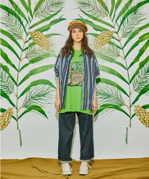 AlexanderLeeChang(アレキサンダーリーチャン)の「AlexanderLeeChang アレキサンダーリーチャン / STRIPE SEO-L SHIRTS セオエルストライプシャツ / AC022202(シャツ/ブラウス・メンズ・オレンジ/ネイビー/ブルー・3/2)」の14枚目の写真