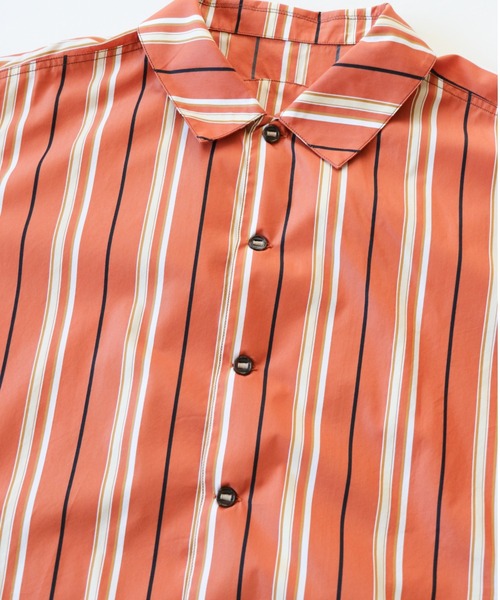 AlexanderLeeChang(アレキサンダーリーチャン)の「AlexanderLeeChang アレキサンダーリーチャン / STRIPE SEO-L SHIRTS セオエルストライプシャツ / AC022202(シャツ/ブラウス・メンズ・オレンジ/ネイビー/ブルー・3/2)」の18枚目の写真