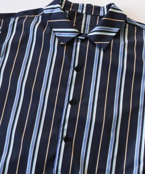AlexanderLeeChang(アレキサンダーリーチャン)の「AlexanderLeeChang アレキサンダーリーチャン / STRIPE SEO-L SHIRTS セオエルストライプシャツ / AC022202(シャツ/ブラウス・メンズ・オレンジ/ネイビー/ブルー・3/2)」の19枚目の写真