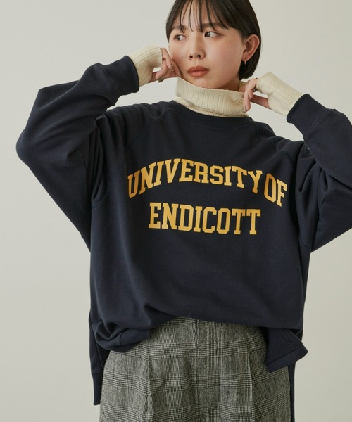 Aunt Marie's（アントマリーズ）の「カレッジロゴスウェット（スウェット・レディース・イエロー/グリーン/ネイビー/ホワイト/ライトブルー/アイボリー/チャコールグレー・FREE）」の6枚目の写真