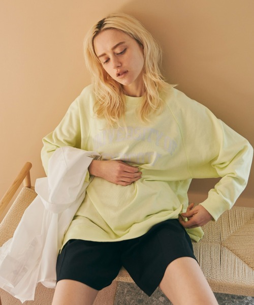 Aunt Marie's（アントマリーズ）の「カレッジロゴスウェット（スウェット・レディース・イエロー/グリーン/ネイビー/ホワイト/ライトブルー/アイボリー/チャコールグレー・FREE）」の18枚目の写真