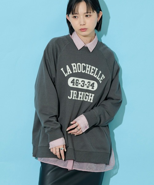 Aunt Marie's（アントマリーズ）の「カレッジロゴスウェット（スウェット・レディース・イエロー/グリーン/ネイビー/ホワイト/ライトブルー/アイボリー/チャコールグレー・FREE）」の22枚目の写真