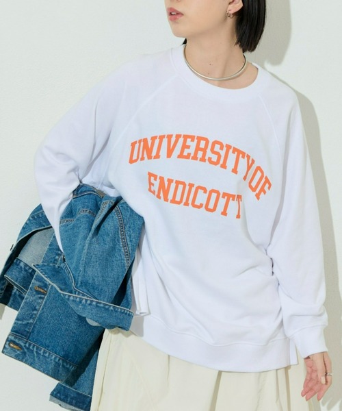 Aunt Marie's（アントマリーズ）の「カレッジロゴスウェット（スウェット・レディース・イエロー/グリーン/ネイビー/ホワイト/ライトブルー/アイボリー/チャコールグレー・FREE）」の13枚目の写真