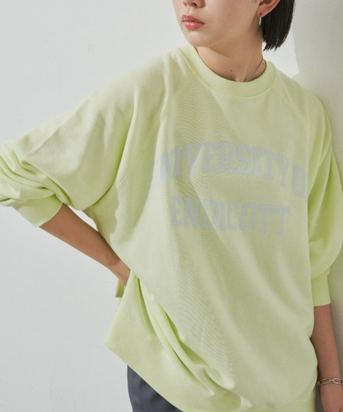 Aunt Marie's（アントマリーズ）の「カレッジロゴスウェット（スウェット・レディース・イエロー/グリーン/ネイビー/ホワイト/ライトブルー/アイボリー/チャコールグレー・FREE）」の10枚目の写真