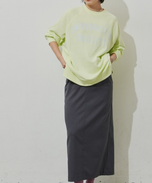 Aunt Marie's（アントマリーズ）の「カレッジロゴスウェット（スウェット・レディース・イエロー/グリーン/ネイビー/ホワイト/ライトブルー/アイボリー/チャコールグレー・FREE）」の9枚目の写真