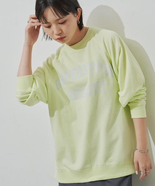 Aunt Marie's（アントマリーズ）の「カレッジロゴスウェット（スウェット・レディース・イエロー/グリーン/ネイビー/ホワイト/ライトブルー/アイボリー/チャコールグレー・FREE）」の11枚目の写真