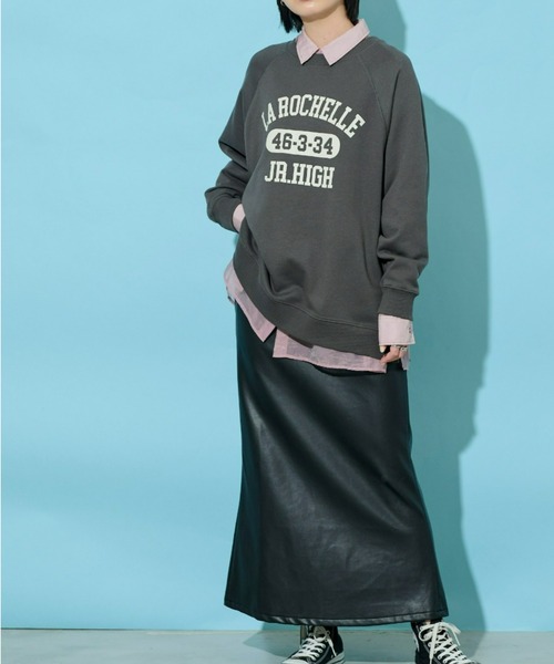 Aunt Marie's（アントマリーズ）の「カレッジロゴスウェット（スウェット・レディース・イエロー/グリーン/ネイビー/ホワイト/ライトブルー/アイボリー/チャコールグレー・FREE）」の14枚目の写真