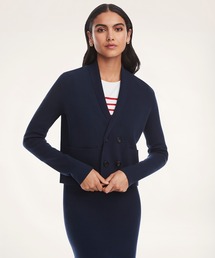 BROOKS BROTHERS（ブルックスブラザーズ）の「レーヨン/ナイロン ミラノリブ ダブル４ボタン ニットジャケット（テーラードジャケット）」