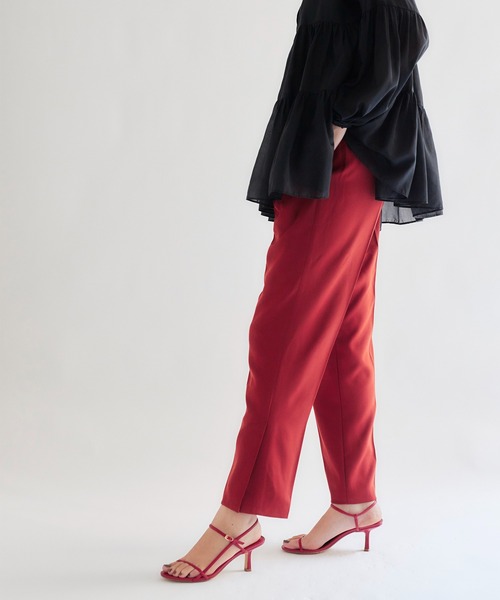 Limue(リミュ)の「テーパード美脚パンツ(その他パンツ・レディース・オレンジ/グリーン/バーガンディー/ブラック・S/M/L)」の12枚目の写真