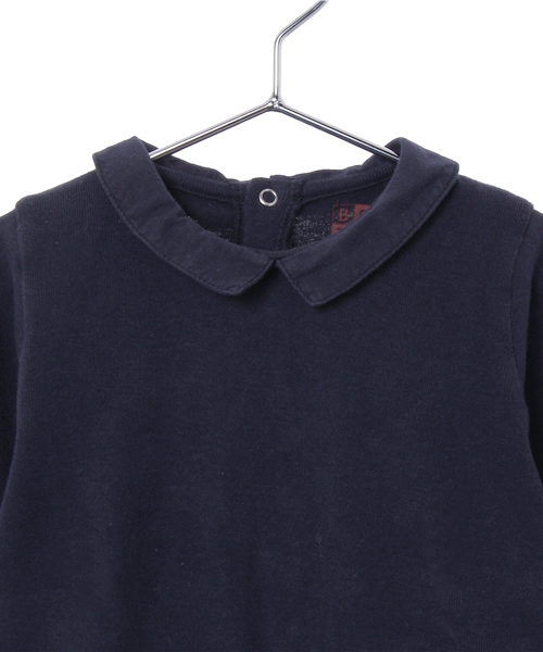 BONTON（ボントン）の「無地襟付きパジャマ（ロンパース・キッズ・ネイビー・12M）」の3枚目の写真