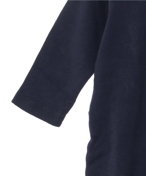 BONTON（ボントン）の「無地襟付きパジャマ（ロンパース・キッズ・ネイビー・12M）」の4枚目の写真