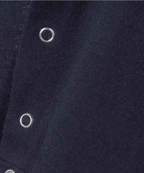 BONTON（ボントン）の「無地襟付きパジャマ（ロンパース・キッズ・ネイビー・12M）」の9枚目の写真