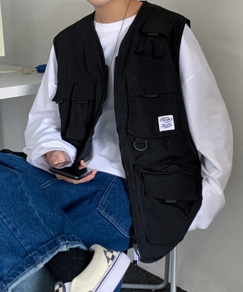 NEW GENTLEMAN(ニュージェントルマン)の「タクティカル ビッグベスト(ベスト・メンズ・オリーブ/ブラック・FREE)」の8枚目の写真