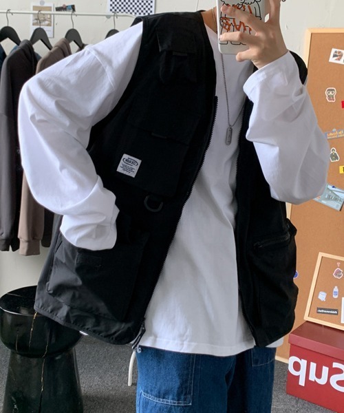 NEW GENTLEMAN(ニュージェントルマン)の「タクティカル ビッグベスト(ベスト・メンズ・オリーブ/ブラック・FREE)」の4枚目の写真