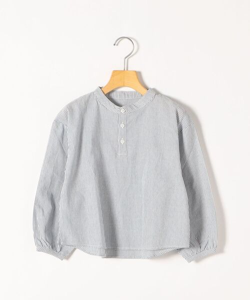 SHIPS any（シップス エニィ）の「SHIPS any: リラックス プルオーバー ブラウス ストライプ<KIDS>（シャツ/ブラウス・キッズ・オフホワイト・S(110-120)/M(125-135)/L(140-150)）」の3枚目の写真