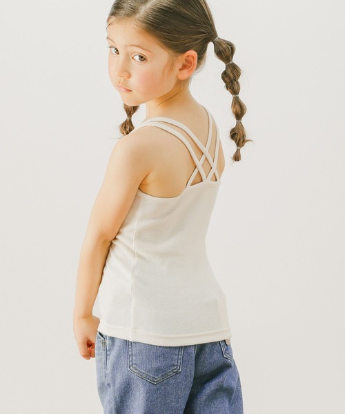 BAYFLOW（ベイフロー）の「[KIDS]フライスキャミソール（キャミソール・キッズ・ブラック/アイボリー/カーキ・120cm/130cm/140cm/150cm/160cm/110cm/100cm）」の3枚目の写真