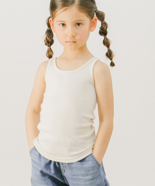BAYFLOW（ベイフロー）の「[KIDS]フライスキャミソール（キャミソール・キッズ・ブラック/アイボリー/カーキ・120cm/130cm/140cm/150cm/160cm/110cm/100cm）」の4枚目の写真