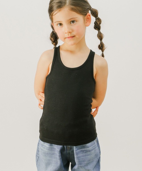 BAYFLOW（ベイフロー）の「[KIDS]フライスキャミソール（キャミソール・キッズ・ブラック/アイボリー/カーキ・120cm/130cm/140cm/150cm/160cm/110cm/100cm）」の7枚目の写真