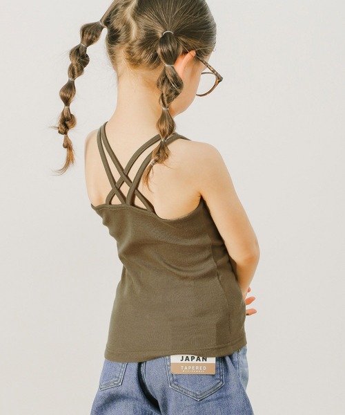 BAYFLOW（ベイフロー）の「[KIDS]フライスキャミソール（キャミソール・キッズ・ブラック/アイボリー/カーキ・120cm/130cm/140cm/150cm/160cm/110cm/100cm）」の12枚目の写真