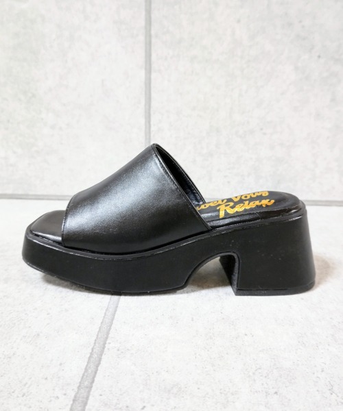 Noubel Voug Relax（ヌーベルヴォーグリラックス）の「バルキーヒールサンダル（サンダル・レディース・ホワイト/ブラック/ベージュ・LL/S/M/L）」の4枚目の写真