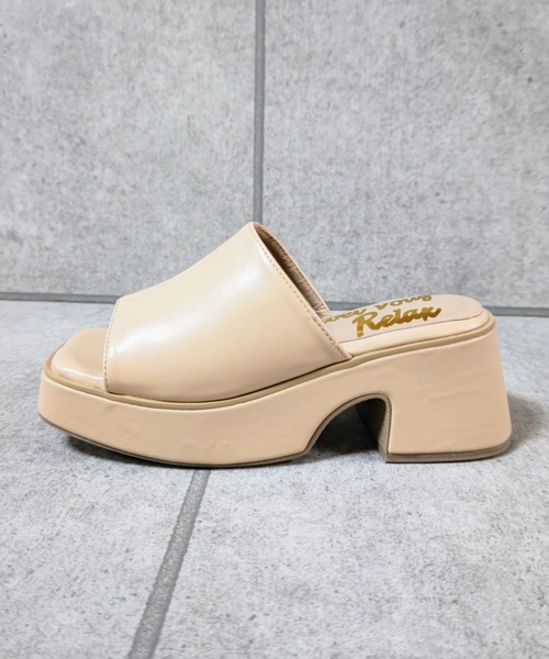 Noubel Voug Relax（ヌーベルヴォーグリラックス）の「バルキーヒールサンダル（サンダル・レディース・ホワイト/ブラック/ベージュ・LL/S/M/L）」の13枚目の写真