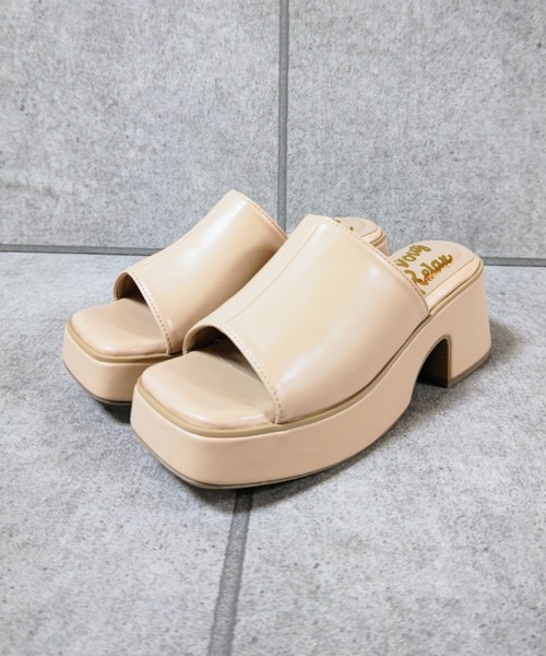 Noubel Voug Relax（ヌーベルヴォーグリラックス）の「バルキーヒールサンダル（サンダル・レディース・ホワイト/ブラック/ベージュ・LL/S/M/L）」の9枚目の写真