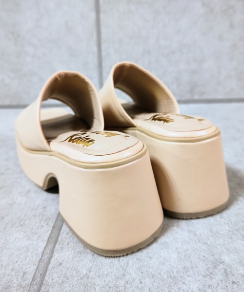 Noubel Voug Relax（ヌーベルヴォーグリラックス）の「バルキーヒールサンダル（サンダル・レディース・ホワイト/ブラック/ベージュ・LL/S/M/L）」の12枚目の写真