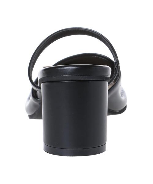 INGNI（イング）の「スクエアトゥミュールサンダル（サンダル・レディース・ベージュ/オフホワイト/ブラック・M/L）」の6枚目の写真