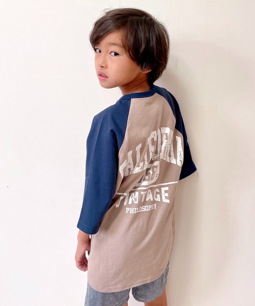 JAM & LINK(ジャムアンドリンク)の「ロングシルエット ラグランTシャツ(Tシャツ/カットソー・キッズ・B/D/C/A・120cm/140cm/110cm/100cm/150cm/130cm)」の1枚目の写真