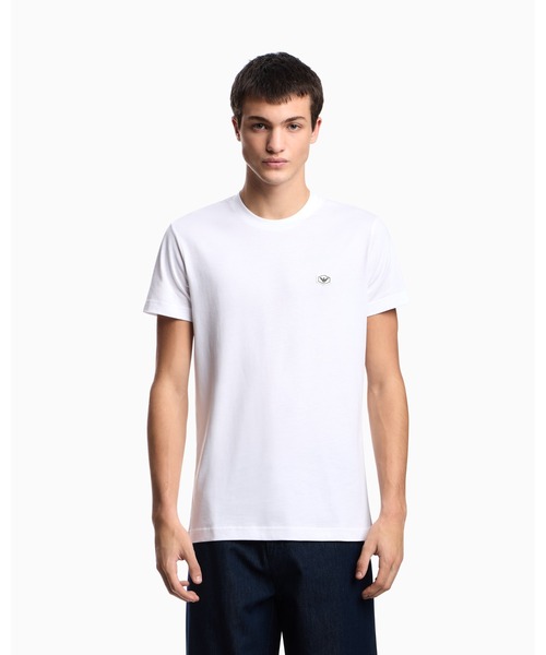 EMPORIO ARMANI(エンポリオアルマーニ)の「【エンポリオ アルマーニ】Tシャツ ストレッチ スーピマコットン製(Tシャツ/カットソー・メンズ・ネイビー/ホワイト系その他/ブラック・LARGE/XXX-LARGE/XX-LARGE/X-LARGE/MEDIUM/SMALL/X-SMALL)」の12枚目の写真