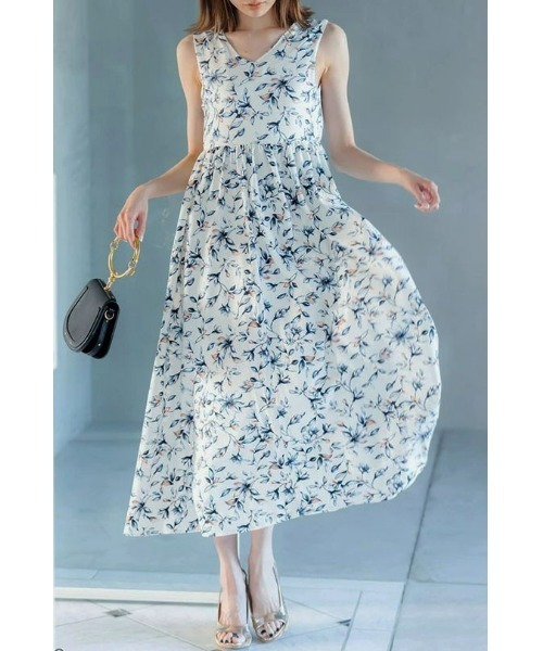 &. NOSTALGIA（アンドドットノスタルジア）の「前後2WAYリーフドレス（ワンピース・レディース・ホワイト/ブラック・FREE）」の3枚目の写真