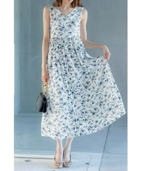 &. NOSTALGIA（アンドドットノスタルジア）の「前後2WAYリーフドレス（ワンピース・レディース・ホワイト/ブラック・FREE）」の6枚目の写真