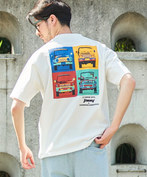 ADPOSION（アドポーション）の「【JIMNY×WILDERNESS EXPERIENCE】 別注グラフィックプリントTシャツ（Tシャツ/カットソー・メンズ・ホワイト系1/ホワイト系2/ホワイト系3/ブラック系1/ブラック系2/ブラック系3/グリーン系1/グリーン系2/グリーン系3・MEDIUM/LARGE/X-LARGE）」の4枚目の写真