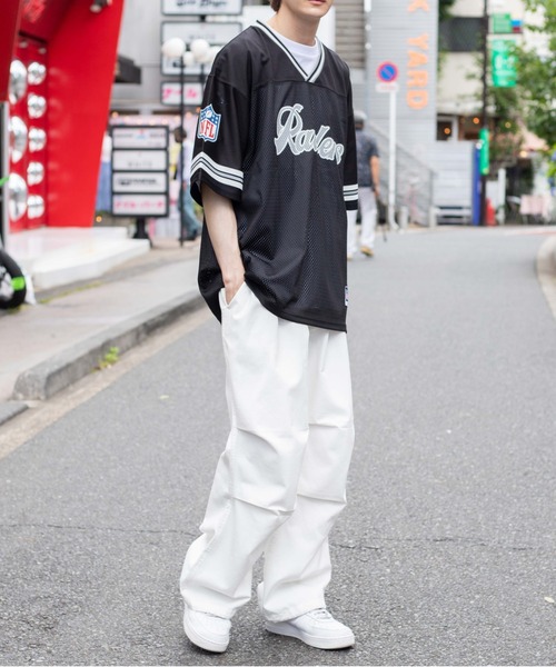 WEGO（ウィゴー）の「∴WEGO/別注 NFL チームロゴメッシュBIGT（Tシャツ/カットソー・メンズ・ターコイズブルー/ダークグリーン/パープル/ホワイト/ブラック・MEDIUM/LARGE）」の10枚目の写真